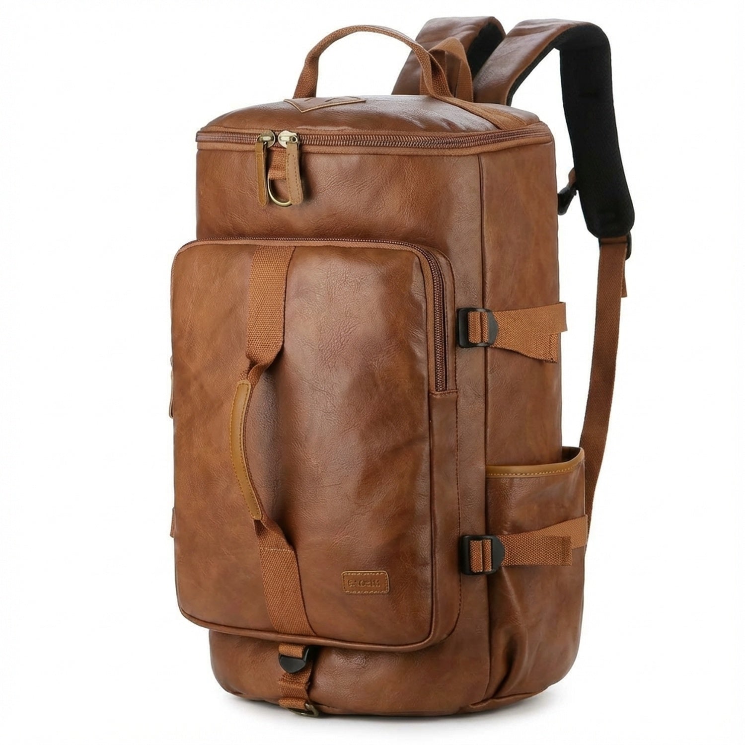 Men's Vegan Leather Duffel Bag – Convertible 40L Travel - URBANPICK FASHION