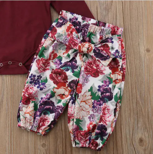 Floral Style 3-Piece Set for Kids with Headband - URBANPICK FASHION