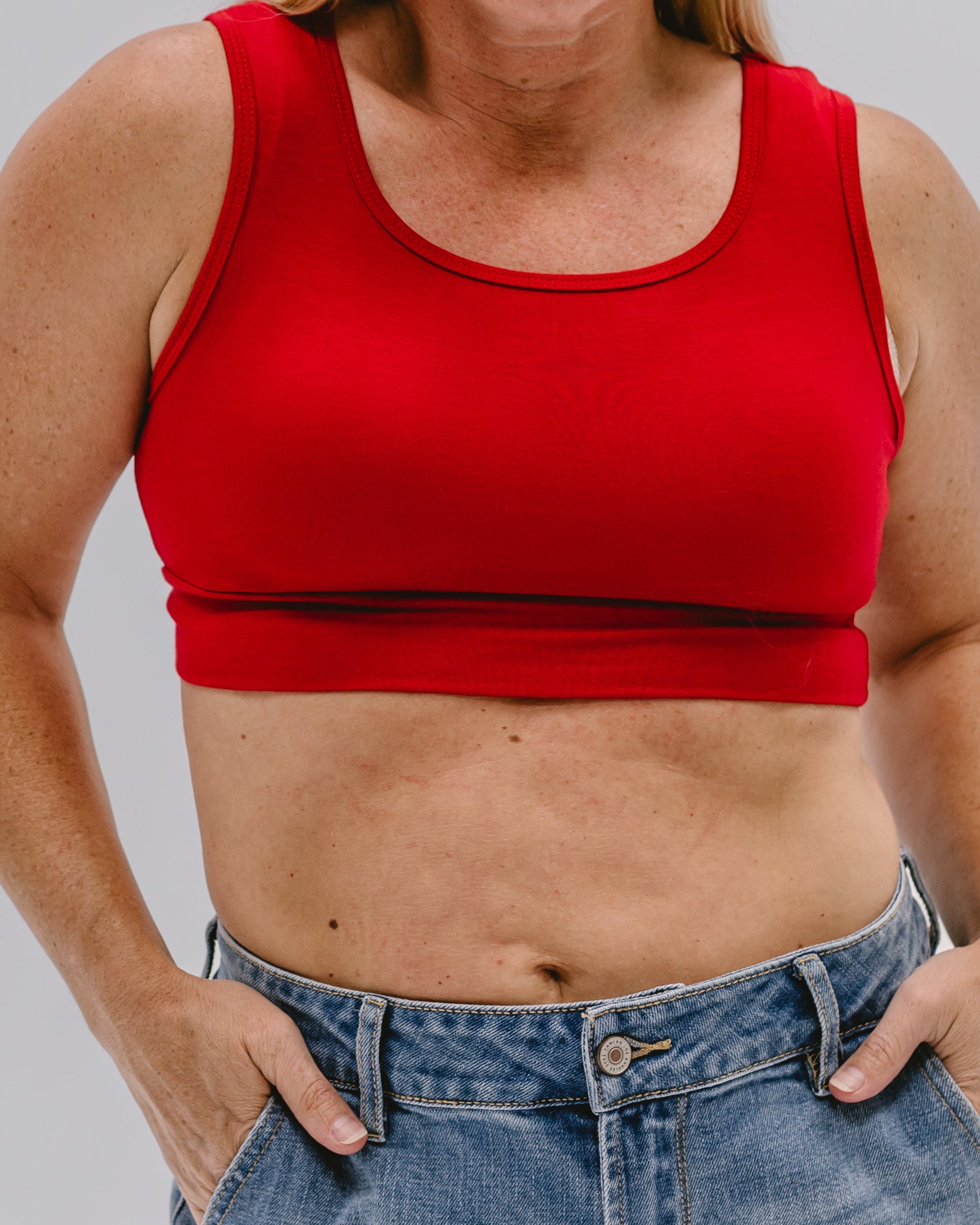 Classic Wide Strap Tank Halftee - URBANPICK FASHION
