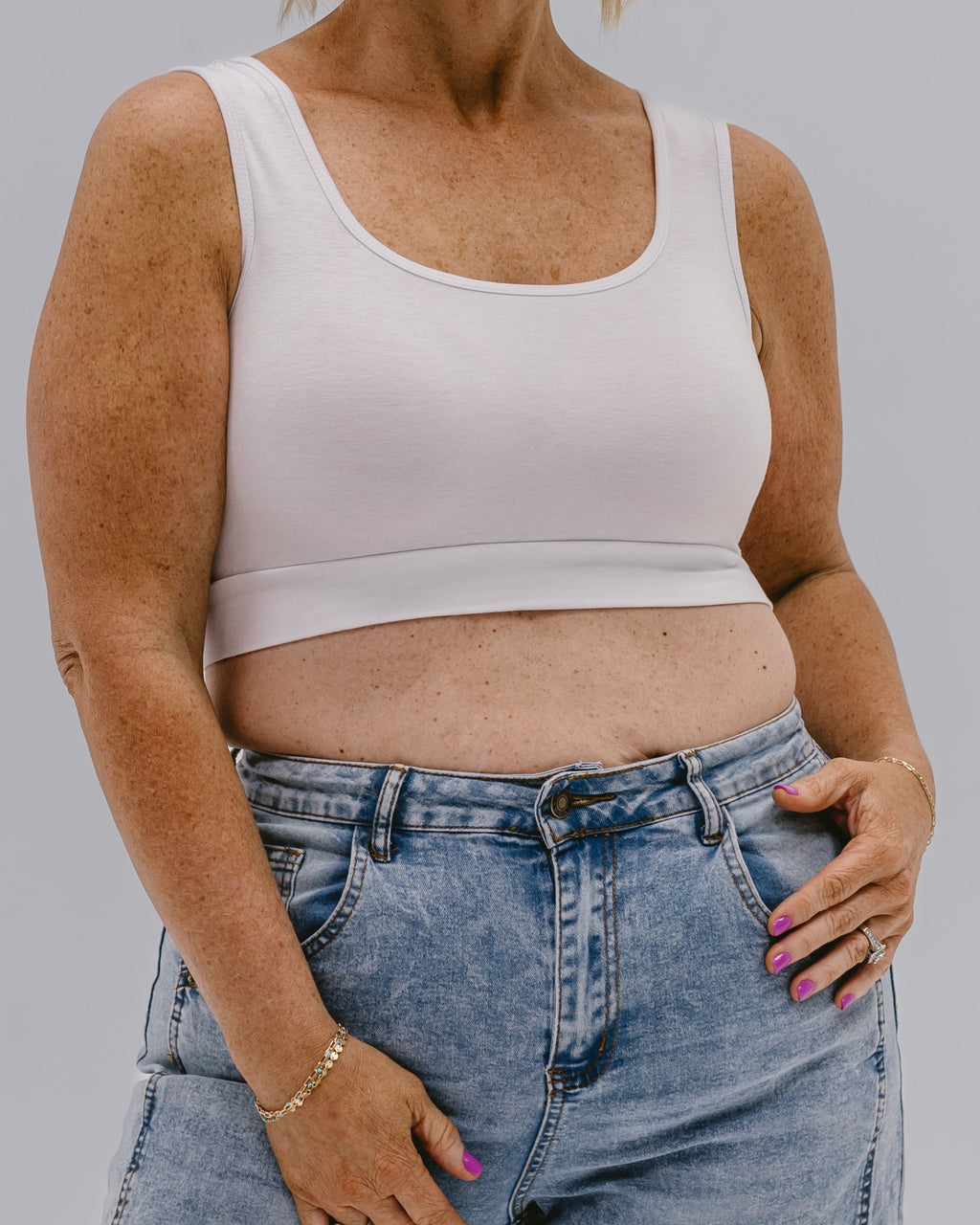 Classic Wide Strap Tank Halftee - URBANPICK FASHION
