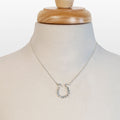Keepsake - Moonstone Equestrian Horseshoe Necklace in Silver - URBANPICK FASHION