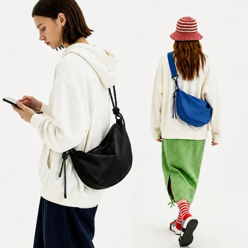 Casually Knotted Nylon Crescent Sling Bag - URBANPICK FASHION
