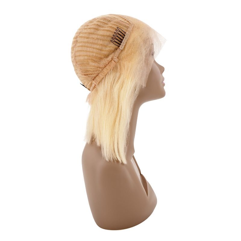 Blonde Straight 13x4 Transparent Lace 100% Human Hair Bob Wig - URBANPICK FASHION