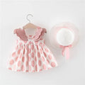 Summer Big Dot Wings Princess Dress with Hat - URBANPICK FASHION