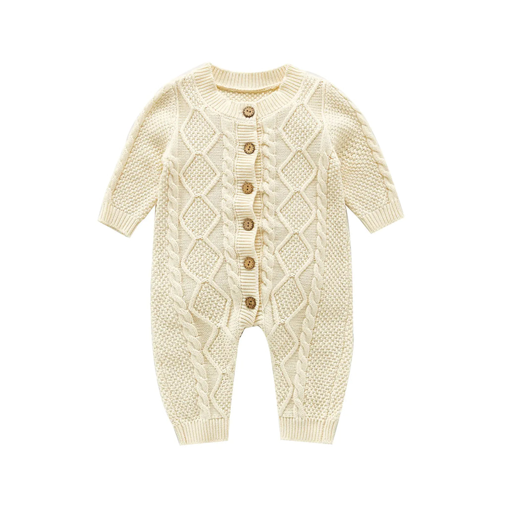 Cotton Knitted Long Sleeve Baby Romper for Boys and Girls - URBANPICK FASHION