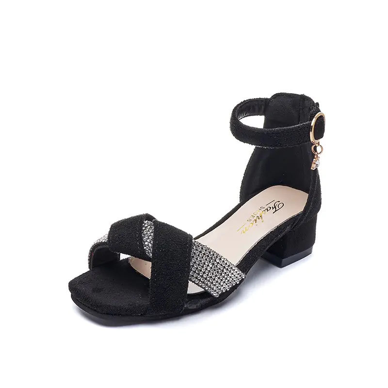 Girls' Summer Rhinestone Princess Sandals for Weddings - URBANPICK FASHION