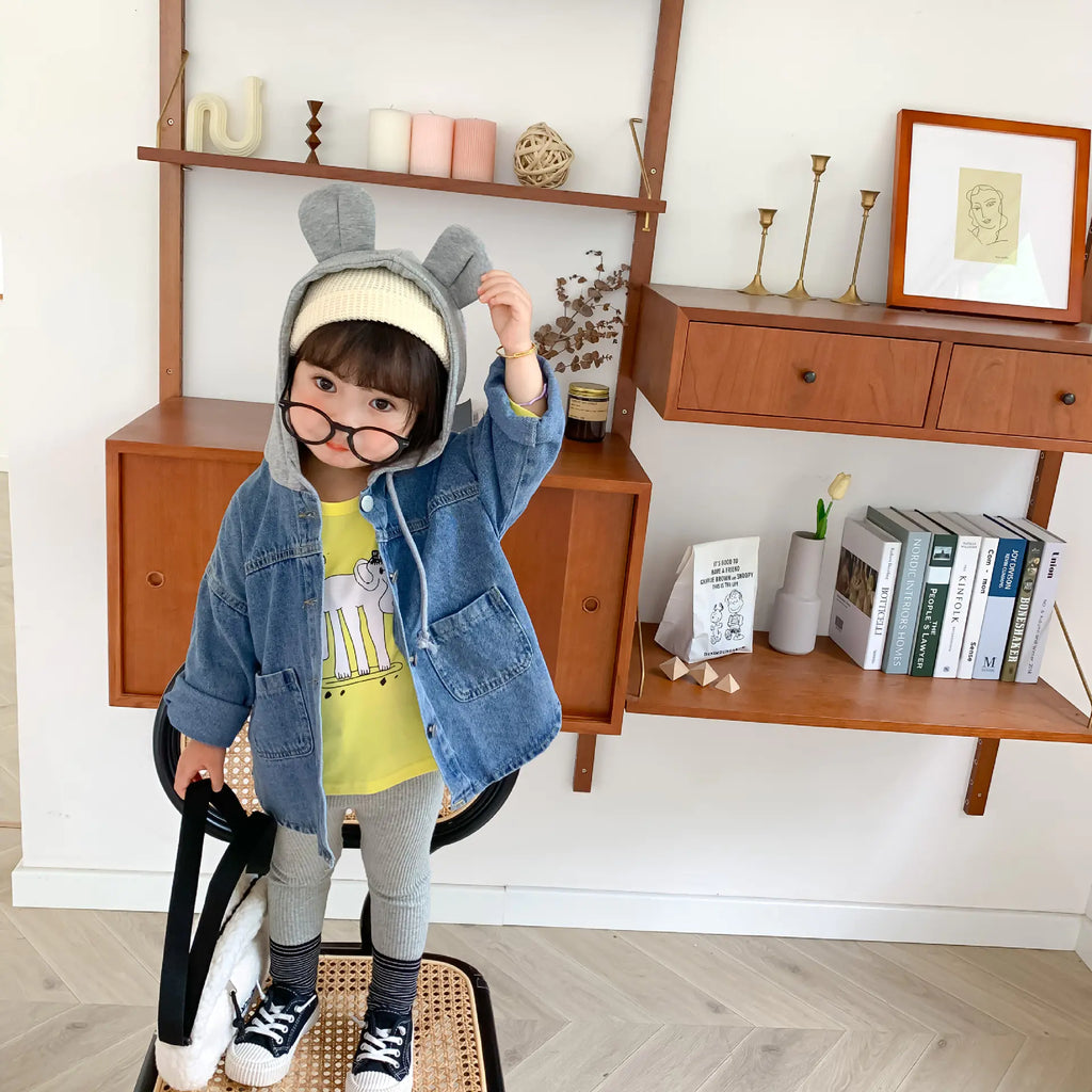 Children's Long Sleeve Denim Jacket for Boys and Girls - URBANPICK FASHION