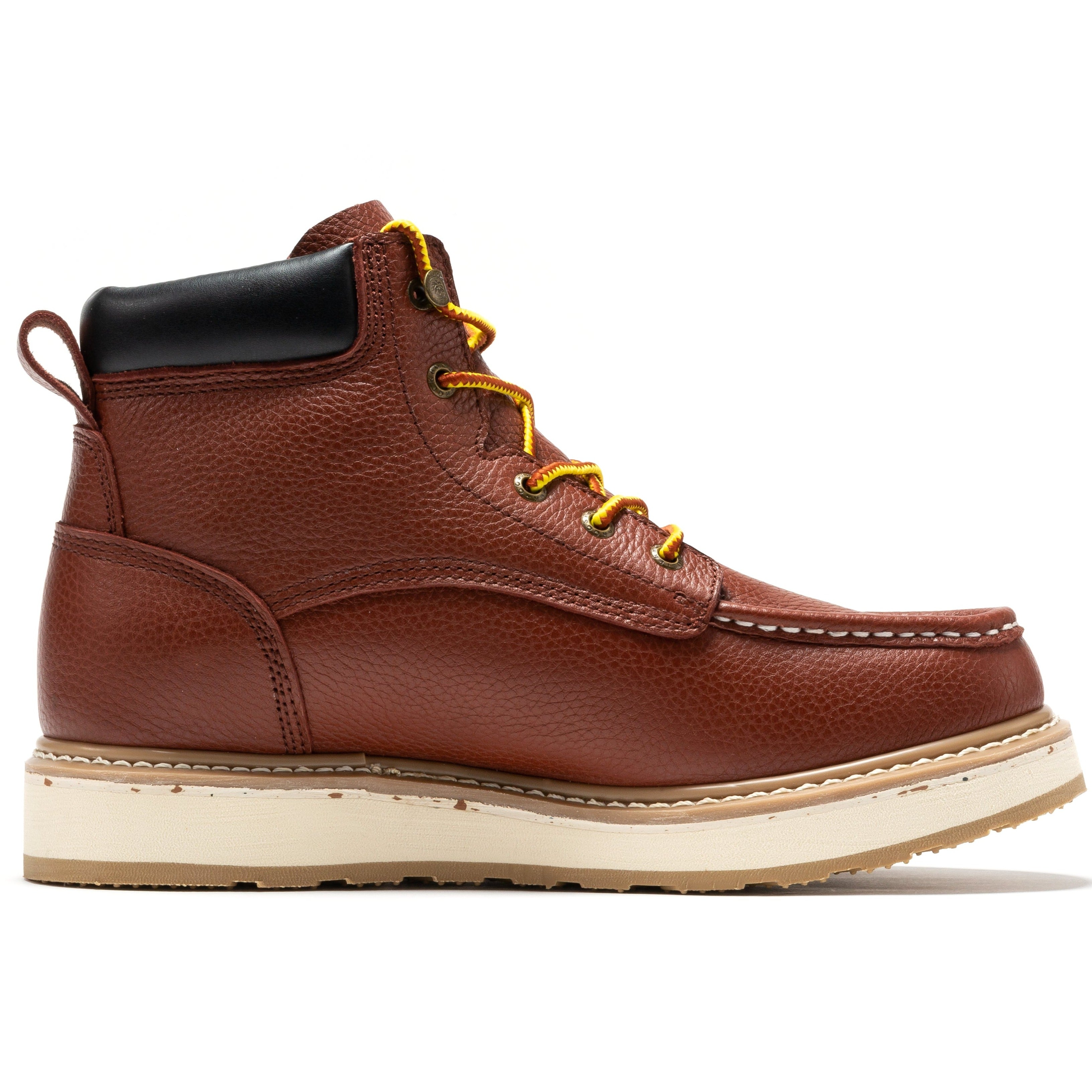 ROCKROOSTER Walker Men's 6 Inch Brown Soft Toe Wedge Work Boots SAP360 - URBANPICK FASHION