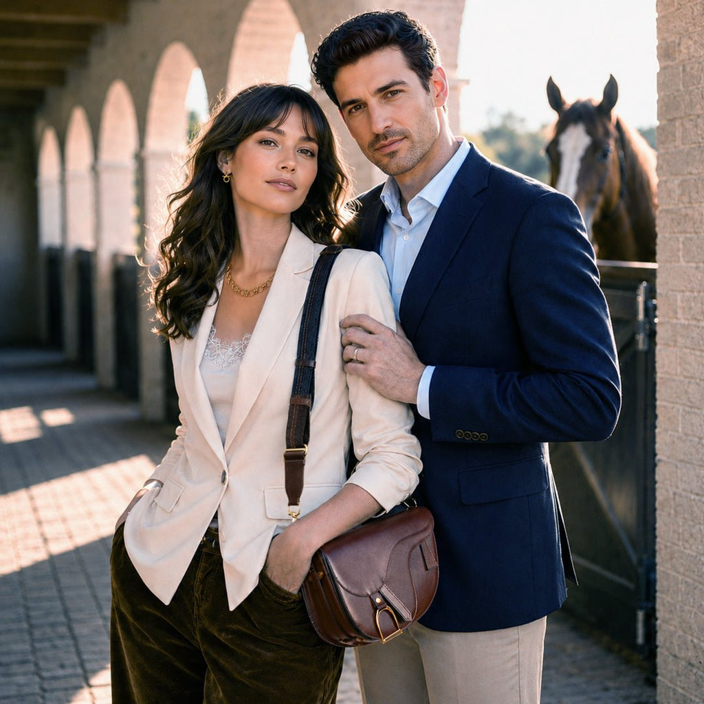 Signature Saddle Bag - Luxury Leather Handbag in Deep Brown - URBANPICK FASHION