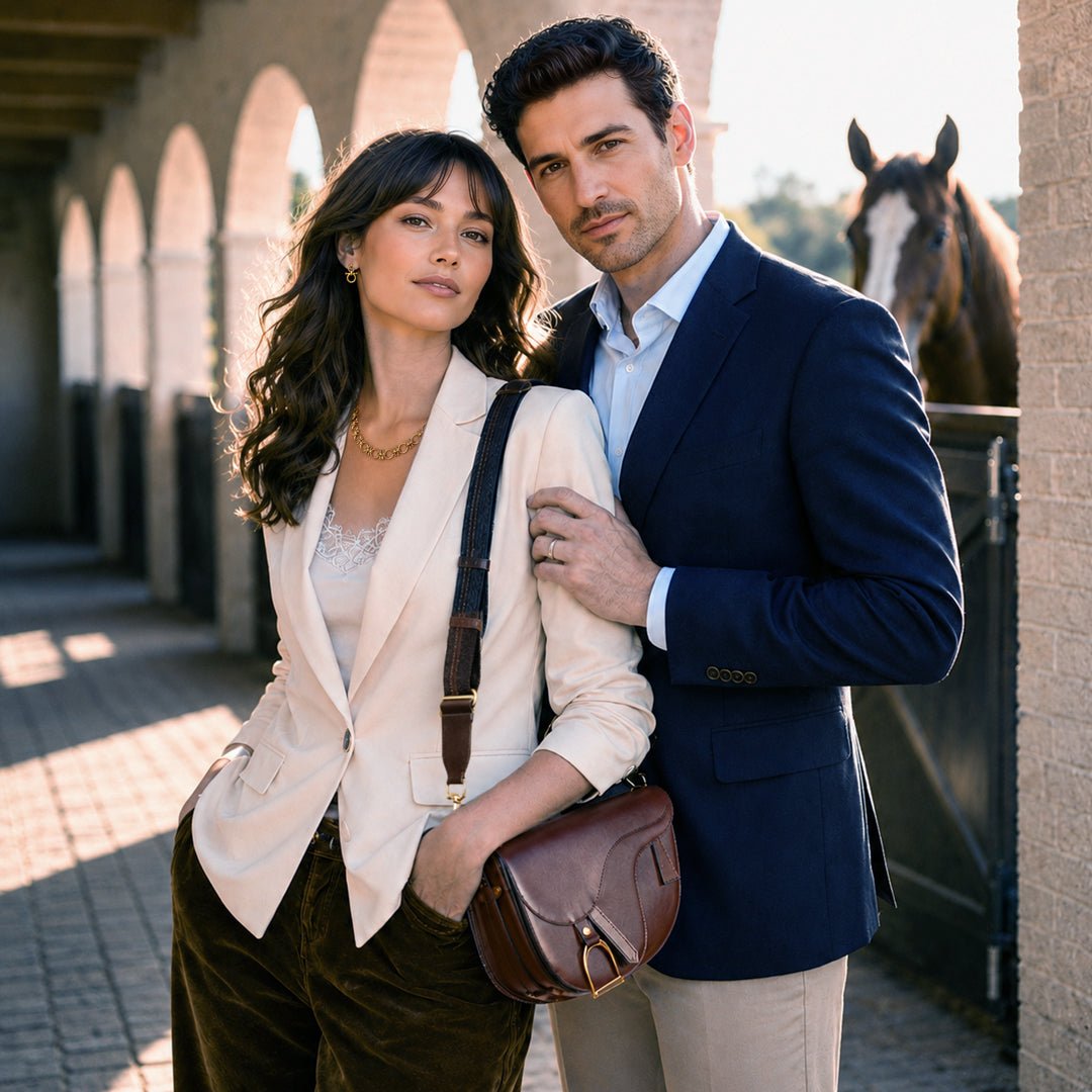Signature Saddle Bag - Luxury Leather Handbag in Deep Brown - URBANPICK FASHION